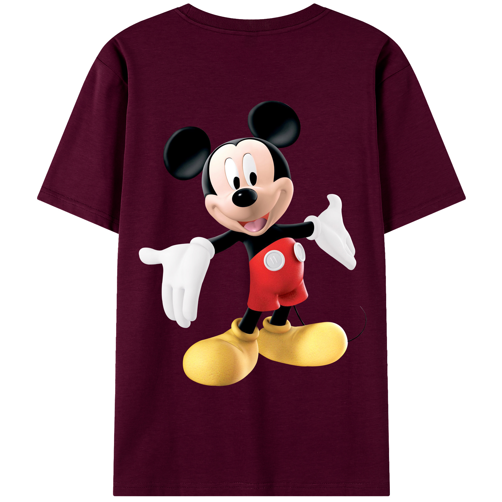 （画像用） ミッキーマウス Mickey Mouse レディース半袖Tシャツ(バックプリント)